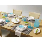 Servizio Piatti da Portata 3 Pezzi Design Moderno in Porcellana Bianca - Malaga Viadurini