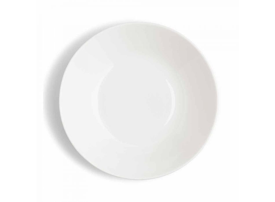 Piatto da portata in ceramica bianco con motivi floreali rossi Juliette
