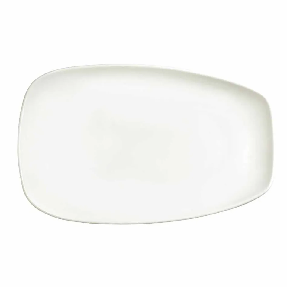 Servizio Piatti da Pranzo o da Portata in Porcellana Bianca 18 Pezzi - Nalah Viadurini