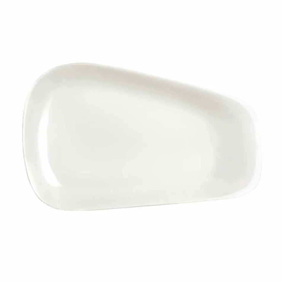 Servizio Piatti da Pranzo o da Portata in Porcellana Bianca 18 Pezzi - Nalah Viadurini