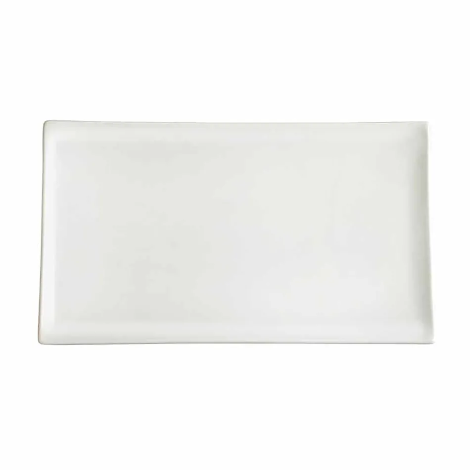 Servizio Piatti da Pranzo o da Portata in Porcellana Bianca 18 Pezzi - Nalah Viadurini