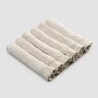 Servizio Tovaglioli in Lino Elegante e Bordo Piega, 6 Pezzi Colorati - Onestini Viadurini