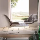 Set 2 poltrone in polipropilene bianco e cuscino soft grigio Betulla Viadurini