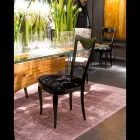 Set 2 sedie anni 50 rivestite in tessuto misto velluto Frida Viadurini