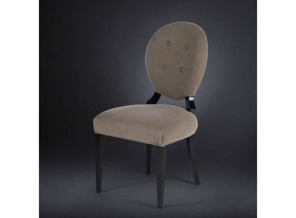 Set 2 sedie imbottite con schienale lavorato boutonné Sophia Viadurini