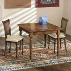 Set 2 Sedie in Legno Noce e Tessuto con Gambe Tornite Made in Italy - Biotite Viadurini