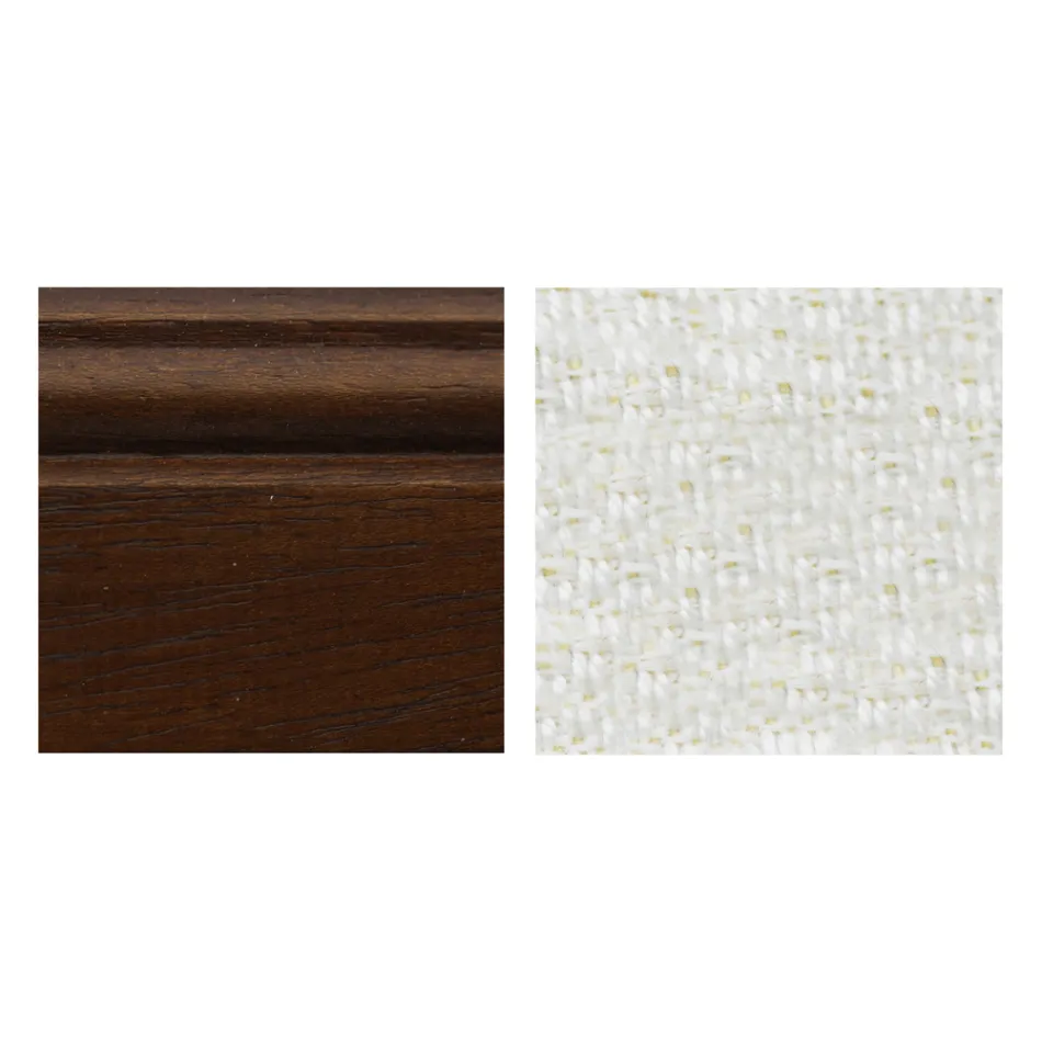 Set 2 Sedie in Legno Noce e Tessuto con Gambe Tornite Made in Italy - Biotite Viadurini