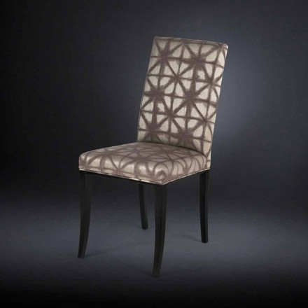 Set 2 sedie moderne imbottite con gambe in legno nero Audrey Viadurini