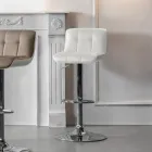 Set 2 sgabelli imbottiti di design, regolabili in altezza Ida Viadurini