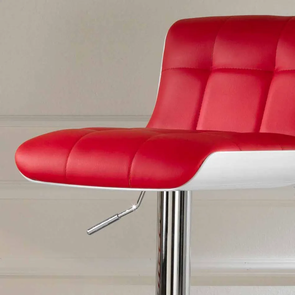 Set 2 sgabelli imbottiti di design, regolabili in altezza Ida Viadurini