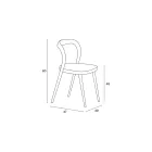 Set 4 Sedie da Pranzo Eleganti in Legno Massello di Design Made in Italy - Numa Viadurini