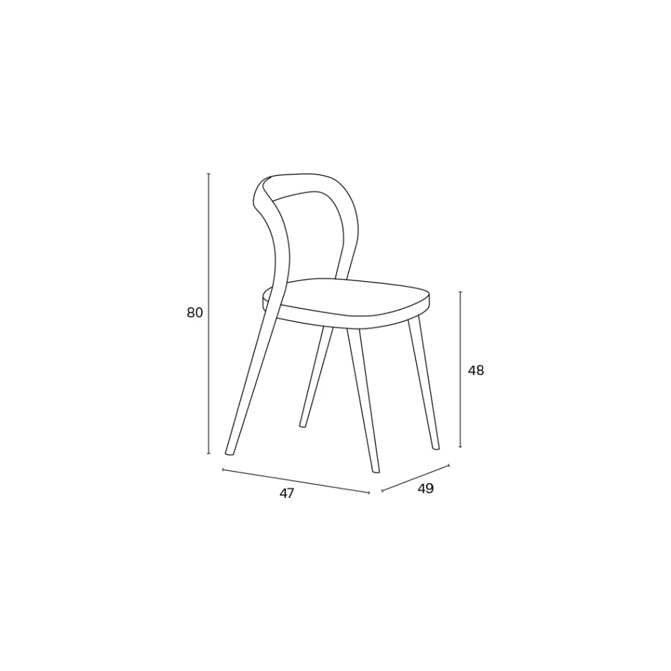 Set 4 Sedie da Pranzo Eleganti in Legno Massello di Design Made in Italy - Numa Viadurini