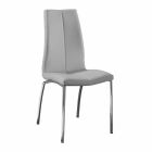 Set 4 sedie design moderno in ecopelle e metallo cromato Alba Viadurini