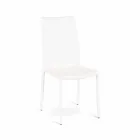 Set 4 sedie moderne in ecopelle Gioia, interamente rivestite Viadurini
