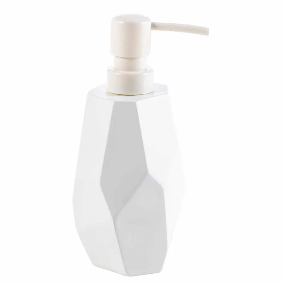 Set accessori da bagno di design da appoggio in legno e resina Rivalba Viadurini