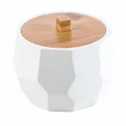 Set accessori da bagno di design da appoggio in legno e resina Rivalba Viadurini