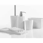Set accessori moderni da bagno da appoggio in resina Rivello Viadurini