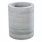 Set accessori moderni da bagno in pietra grigia Montale Viadurini