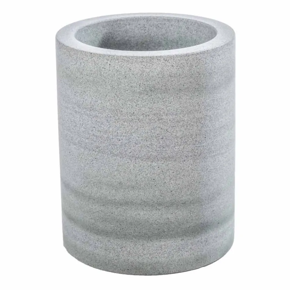 Set accessori moderni da bagno in pietra grigia Montale Viadurini