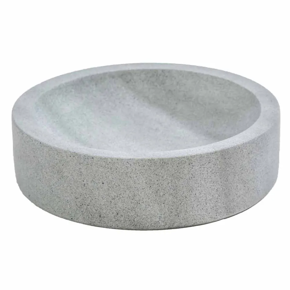 Set accessori moderni da bagno in pietra grigia Montale Viadurini