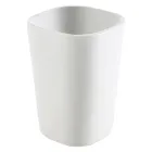 Set accessori moderni per bagno in ceramica e legno Carsoli Viadurini