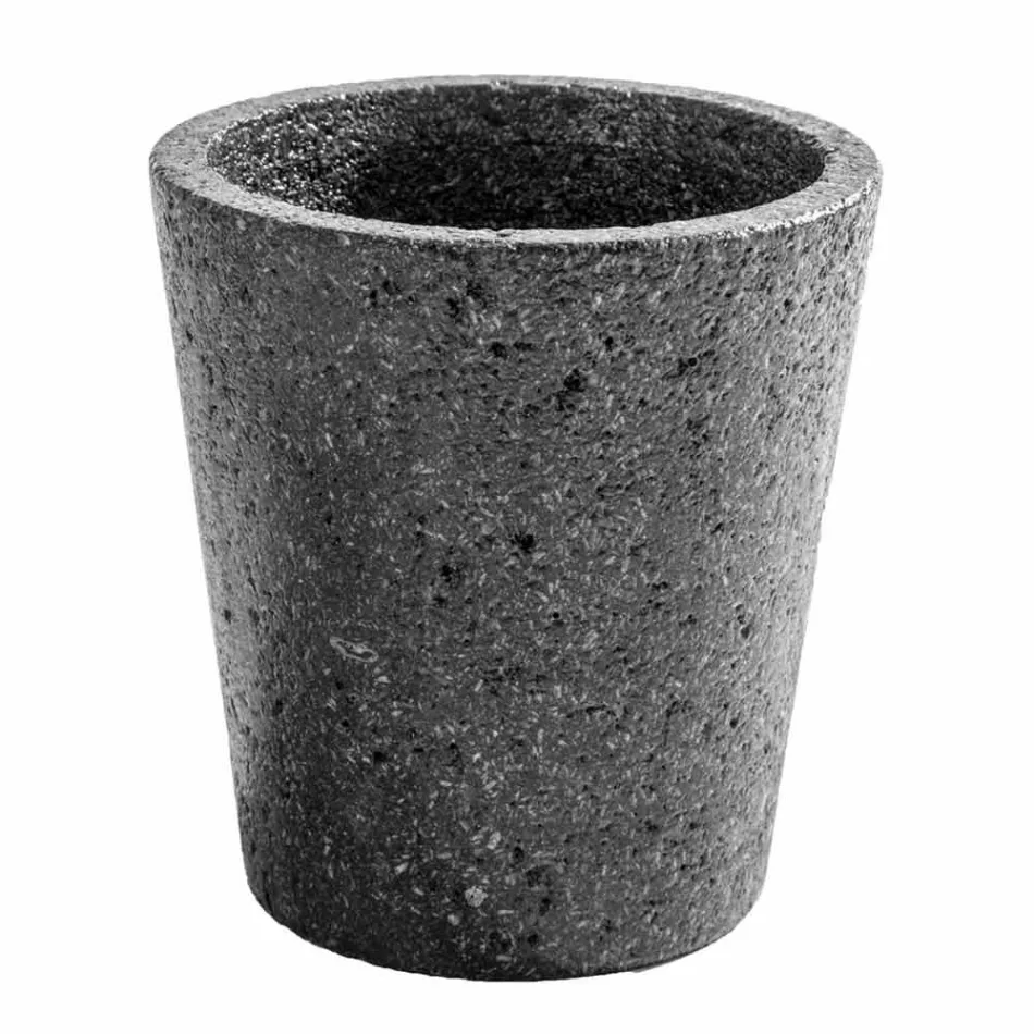 Set accessori per bagno moderni in pietra lavica Montiano Viadurini