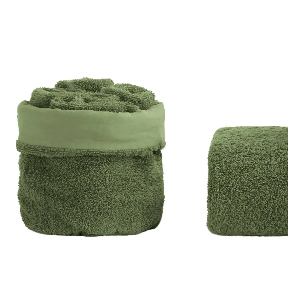 Set Bagno 8 Pezzi in Spugna di Puro Cotone Tutto Tinto in Capo - Smooth Viadurini