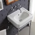 Set bagno con lavabo su struttura e specchio in briccola Creativity Viadurini