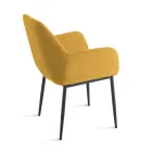 Set di 2 Poltroncine Imbottite in Tessuto Colorato e Struttura in Metallo - Valeria Viadurini