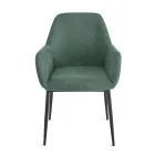 Set di 2 Poltroncine Imbottite in Tessuto Colorato e Struttura in Metallo - Valeria Viadurini