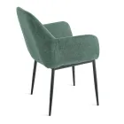 Set di 2 Poltroncine Imbottite in Tessuto Colorato e Struttura in Metallo - Valeria Viadurini