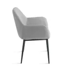 Set di 2 Poltroncine Imbottite in Tessuto Colorato e Struttura in Metallo - Valeria Viadurini