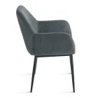 Set di 2 Poltroncine Imbottite in Tessuto Colorato e Struttura in Metallo - Valeria Viadurini