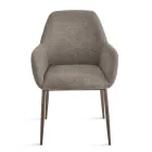 Set di 2 Poltroncine Imbottite in Tessuto Colorato e Struttura in Metallo - Valeria Viadurini