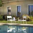 Set di 2 Poltrone con Tavolino in Alluminio di Diverse Finiture - Souvenir Viadurini