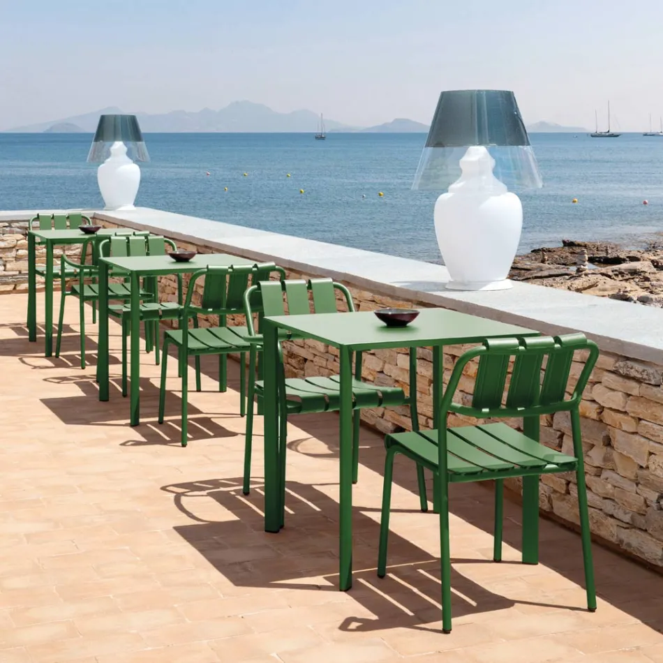 Set di 2 Sedie da Giardino Realizzate Interamente in Alluminio - Risplendente Viadurini