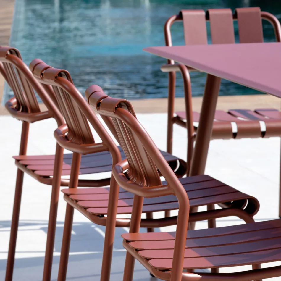 Set di 2 Sedie da Giardino Realizzate Interamente in Alluminio - Risplendente Viadurini