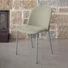 Set di 2 Sedie da Soggiorno in Tessuto e Metallo Made in Italy - Edera Viadurini