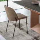 Set di 2 Sedie da Soggiorno in Tessuto e Metallo Made in Italy - Edera Viadurini