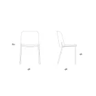 Set di 2 Sedie da Soggiorno in Tessuto e Metallo Made in Italy - Edera Viadurini