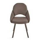 Set di 2 Sedie Imbottite in Tessuto Colorato e Struttura in Metallo - Damian Viadurini