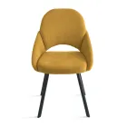 Set di 2 Sedie Imbottite in Tessuto Colorato e Struttura in Metallo - Damian Viadurini