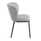 Set di 2 Sedie Imbottite in Tessuto con Struttura in Metallo Verniciato - Leandra Viadurini