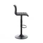 Set di 2 Sgabelli da Bar in Pelle Sintetica e Acciaio - Potassio Viadurini