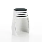 Set di 2 Sgabelli in Polipropilene e Seduta in Tessuto - Acciuga Viadurini