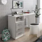 Set di 2 Sgabelli in Polipropilene e Seduta in Tessuto - Acciuga Viadurini