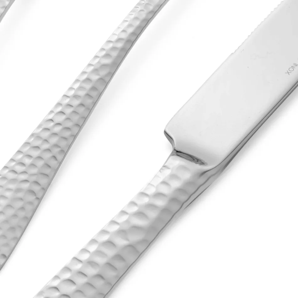 Set di 24 posate in Acciaio Lucido Inossidabile Made in Italy - Storia Viadurini