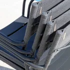 Set di 4 Sedie da Giardino in Metallo Zincato e Batyline - Prestigio Viadurini