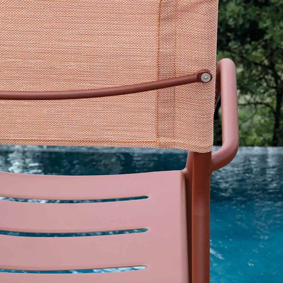 Set di 4 Sedie da Giardino in Metallo Zincato e Batyline - Prestigio Viadurini