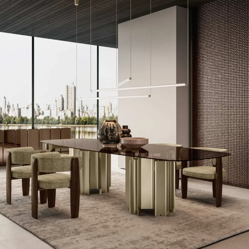 Set di 4 Sedie da Pranzo in Legno Massello di Design Made in Italy - Cilene Viadurini